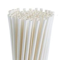 8mm Bio Paper Straight Straw White (300x20) - Pack of 6000